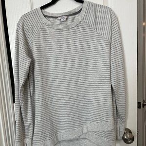 Danskin gray striped sweatshirt